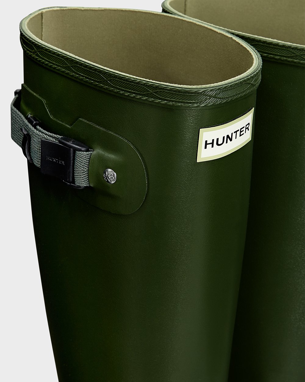 Men Hunter Norris Field | Tall Rain Boots Green | NZ-59613-JLXB